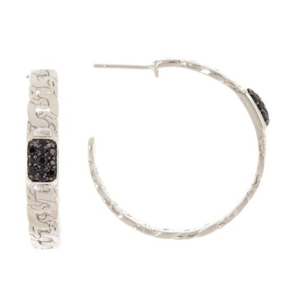 John Hardy Sterling Silver Hoop Earrings - Picture 2 of 2